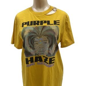 Karl Ferris Jimi Hendrix t-shirt Purple Haze Graphic Tee Womens M ring detail